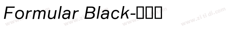 Formular Black字体转换